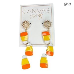 Candy Corn Earrings